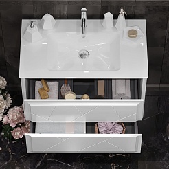 Opadiris Мебель для ванной Луиджи 90 подвесная белая матовая – фотография-8